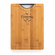 Tabla bambú corte y presentaciónCarnívoro 35x25x2 cm