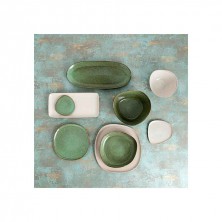 Plato Hondo Ikonic Verde 20,2 x 19,7 cm. BIDASOA - La Casa de Vesta