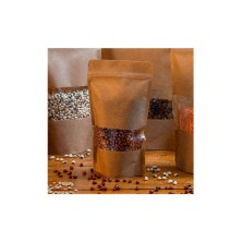 Bolsas Autocierre Kraft Con Ventana 20 + 5 x 30 cm. (Pack 50 Uds.) García de Pou - La Casa de Vesta