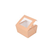 Caja Con Ventana Kraft 11,2 x 9 x 6,4 cm. (Pack 50 Uds.) García de Pou - La Casa de Vesta