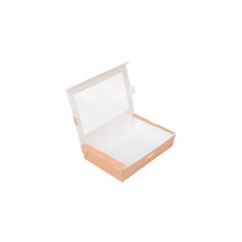 Caja Con Ventana Kraft 19,8 x 14 x 4,8 cm. (Pack 25 Uds.) García de Pou - La Casa de Vesta