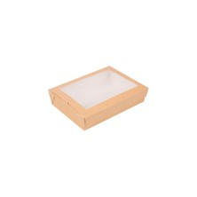 Caja Con Ventana Kraft 19,8 x 14 x 4,8 cm. (Pack 25 Uds.) García de Pou - La Casa de Vesta