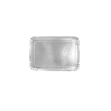 Bandeja Rectangular Plata y Oro 25 x 34 cm. (Pack 25 Uds.) García de Pou - La Casa de Vesta