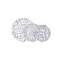 Vajilla Aquilea Gris 12 Piezas. BIDASOA - La Casa de Vesta